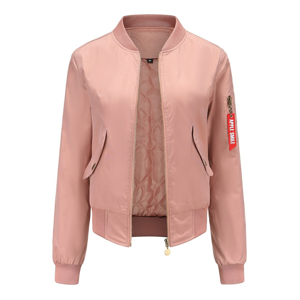 Damen sportliche Bomberjacke mit praktischen Taschen R&B