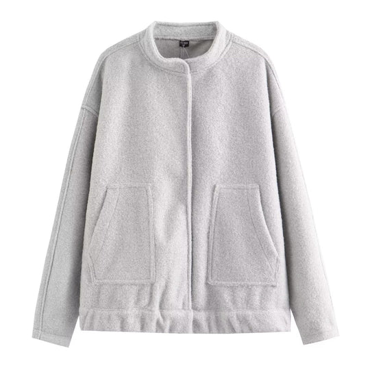 Damen Fleece-Jacke mit praktischen Taschen und elastischem Bund R&B