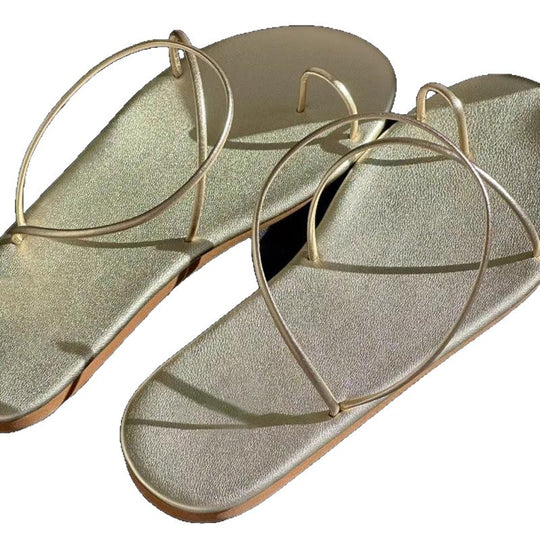 Damen elegante Flip-Flop-Sandalen mit raffiniertem Riemendesign R&B