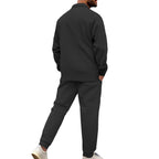 Herren nan Hemdenjacke-Set mit aufgesetzter Klappentasche und konischer Komforthose R&B