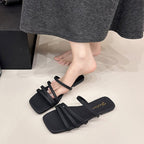 Damen elegante Riemensandalen mit komfortablem Fußbett