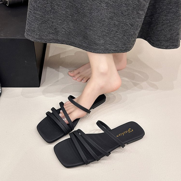 Damen elegante Riemensandalen mit komfortablem Fußbett