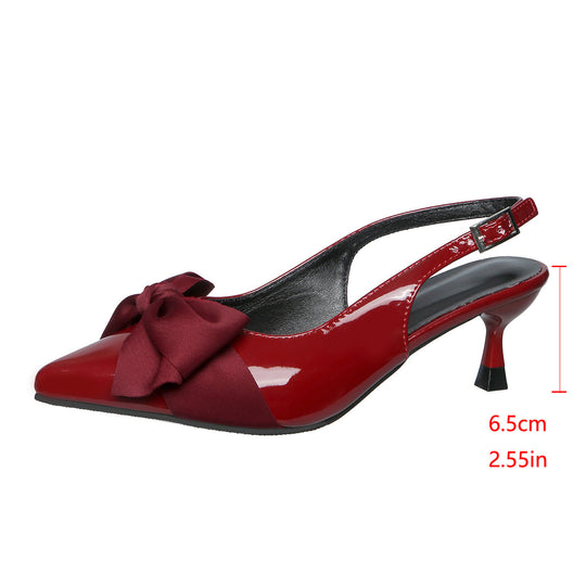 Damen Slingback-Pumps mit elegantem Schleifen-Design und modischem Schnallenverschluss R&B