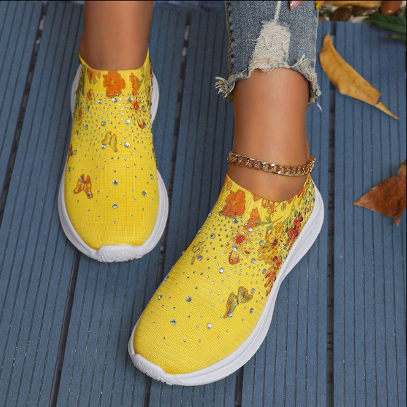 Schmetterlingsdruck Slip-On Schuhe R&B