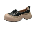 Damen Plateau Slipper mit elastischem Einstieg und modischem Design