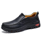 Herren Leder Mokassin mit rutschfester Sohle R&B