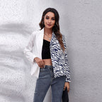 Damen Blazer mit asymmetrischem Karomuster und elegantem Schnitt R&B