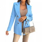 Damen Eleganter taillierter Blazer mit doppelter Knopfleiste und vielseitigem Schnitt R&B