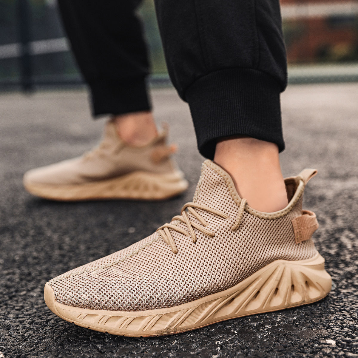 Damen atmungsaktive Sneaker mit elastischem Schnellverschluss R&B