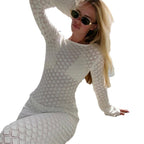 Damen elegantes gehäkeltes Strandkleid R&B
