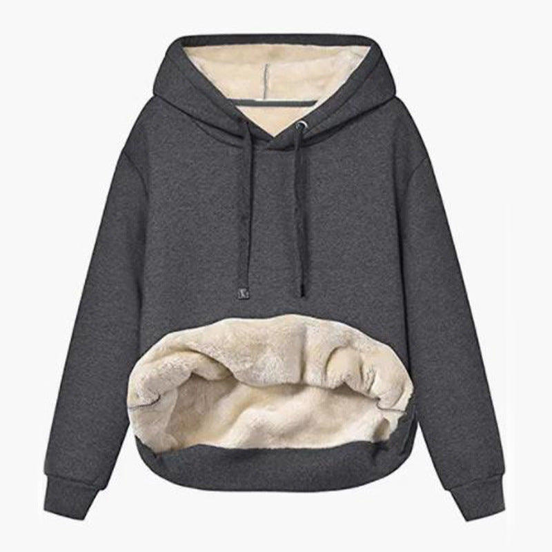 Damen Kuscheliger Kapuzenpullover mit Fleece-Futter R&B