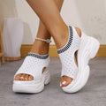 Damen Atmungsaktive Plateau-Sandalen mit offenem Schnitt R&B