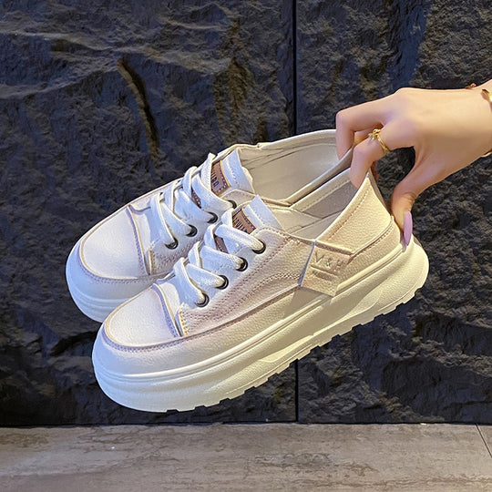 Damen Sportliche Retro Sneaker mit plattierter Sohle und atmungsaktivem Obermaterial R&B