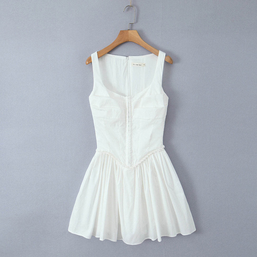 Damen elegantes Kleid mit A-Linien-Schnitt und edlen Rüschendetails R&B