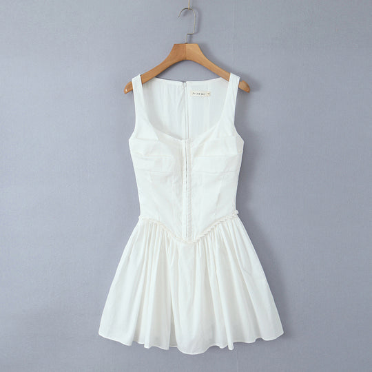 Damen elegantes Kleid mit A-Linien-Schnitt und edlen Rüschendetails R&B