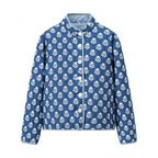 Damen Steppjacke mit floralem Muster und bequemem Schnitt R&B