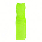 Damen Samtiges Cut-Out Maxikleid R&B