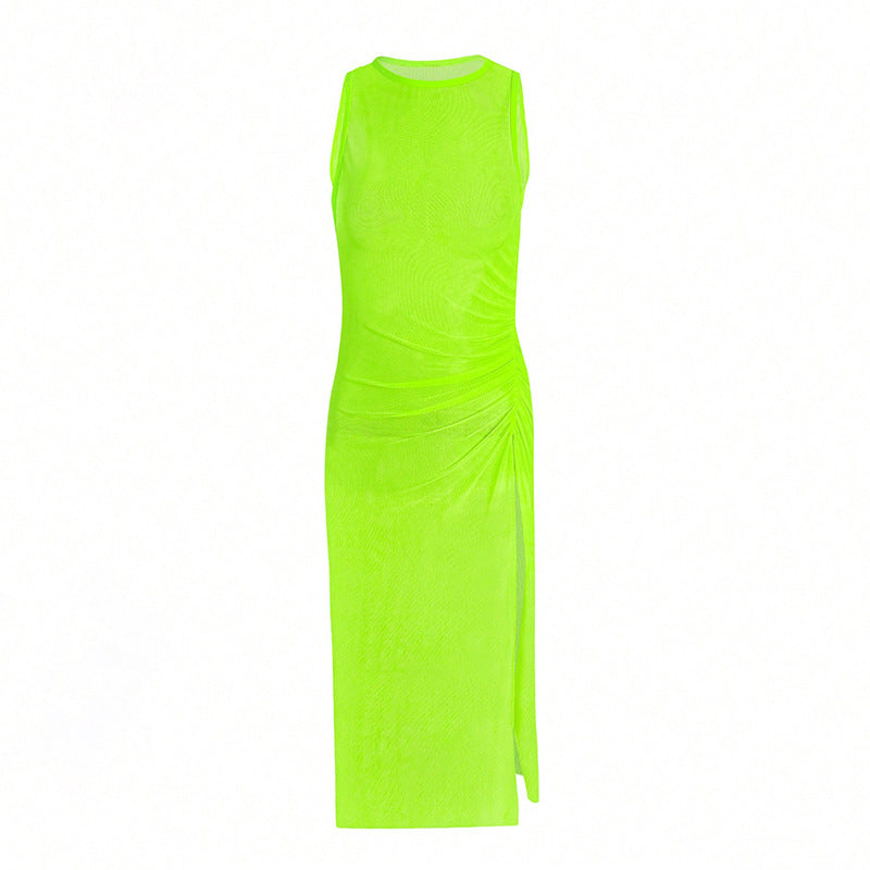 Damen Samtiges Cut-Out Maxikleid R&B