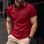 Herren Poloshirt mit kontrastierenden Akzenten und modernem Schnitt