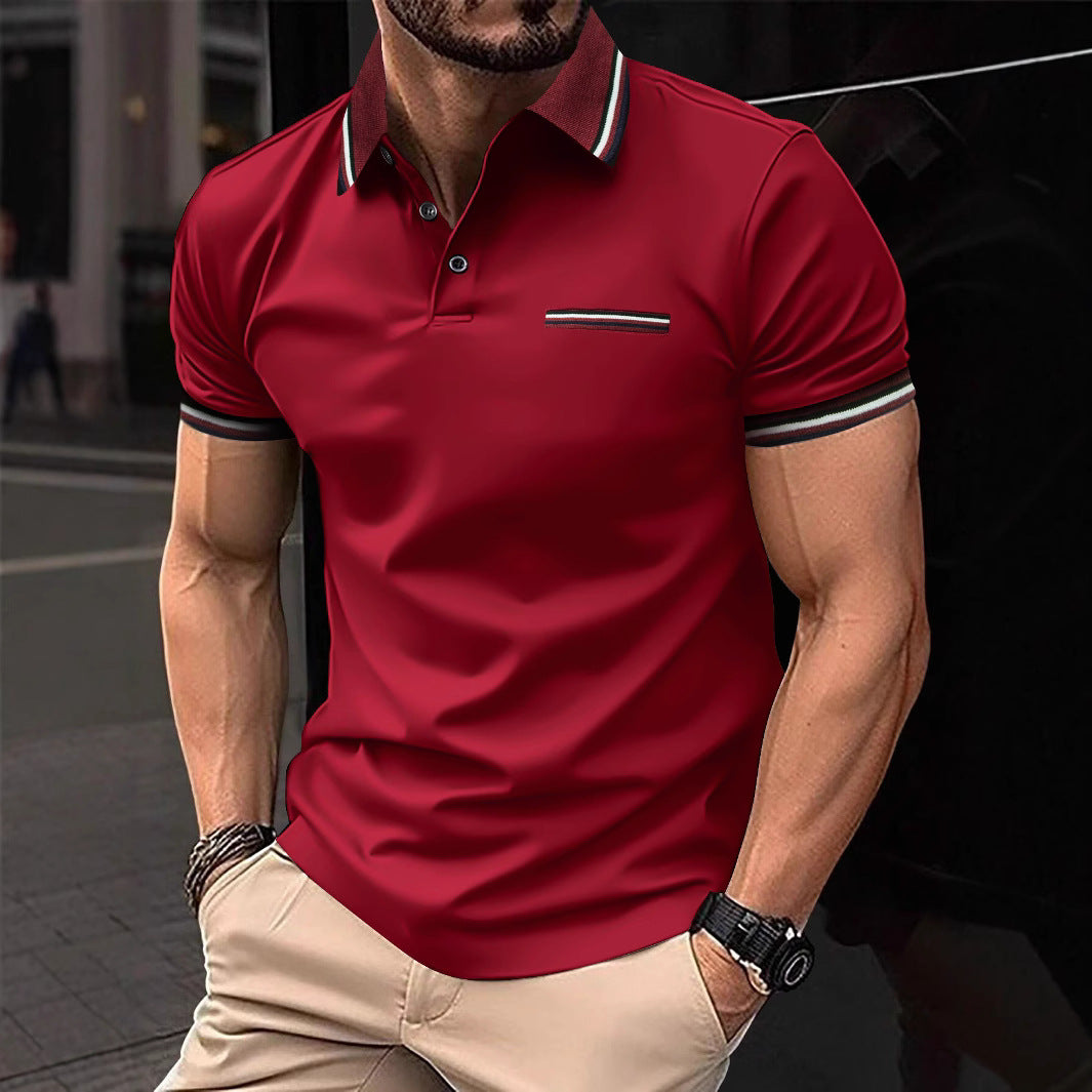 Herren Poloshirt mit kontrastierenden Akzenten und modernem Schnitt