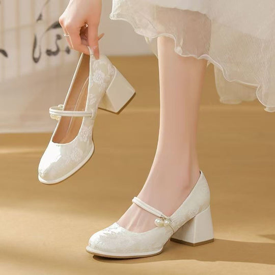 Damen Elegante Ballerinas mit verstellbarem Riemen R&B