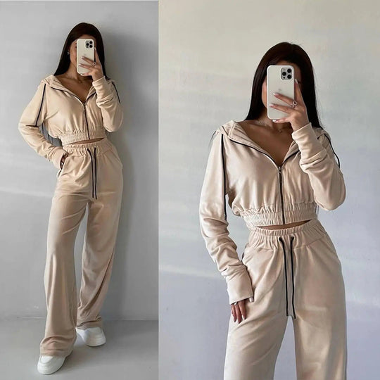 Damen sportliches Samt-Set R&B