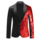 Damen Glitzernder Sequin Blazer mit elegantem Schalkragen R&B