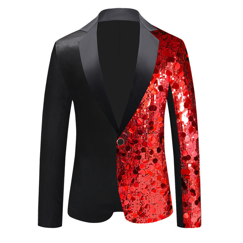 Damen Glitzernder Sequin Blazer mit elegantem Schalkragen R&B