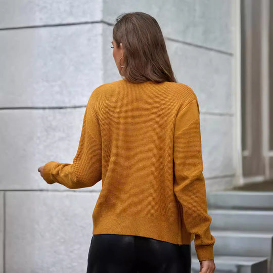 Damen Strickjacke mit Knopfdetails und strukturierter Oberfläche R&B