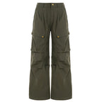 Damen Cargo-Hosen mit weitem Schnitt und mehreren Taschen R&B