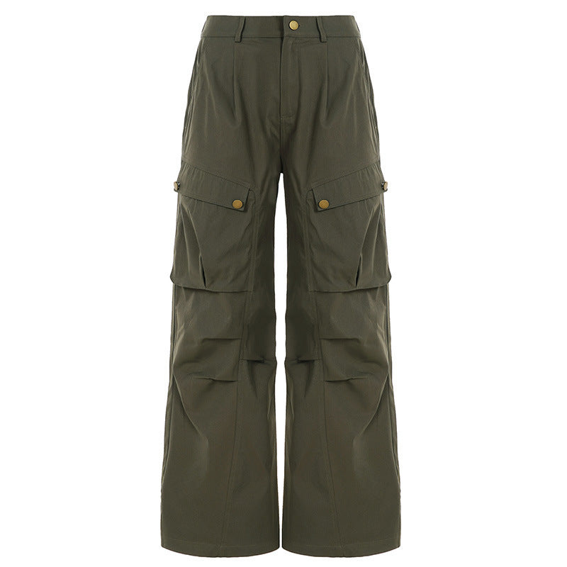 Damen Cargo-Hosen mit weitem Schnitt und mehreren Taschen R&B