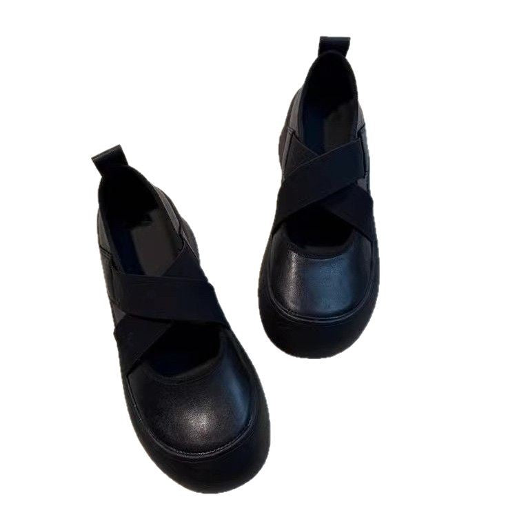 Damen bequeme und stilvolle Ballerina-Schuhe mit elastischem Riemchen R&B