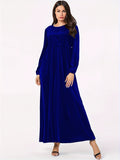 Damen Maxikleid aus luxuriösem Samt mit elegantem Faltenwurf R&B