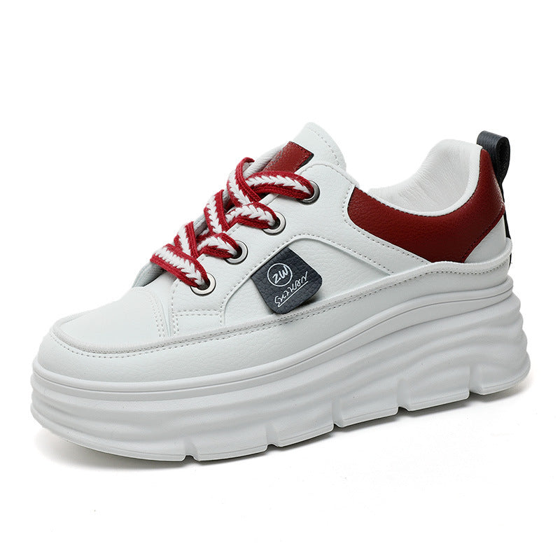 Damen sportliche Plateau Sneakers mit innovativer Dämpfung und atmungsaktiver Mesh-Oberfläche R&B