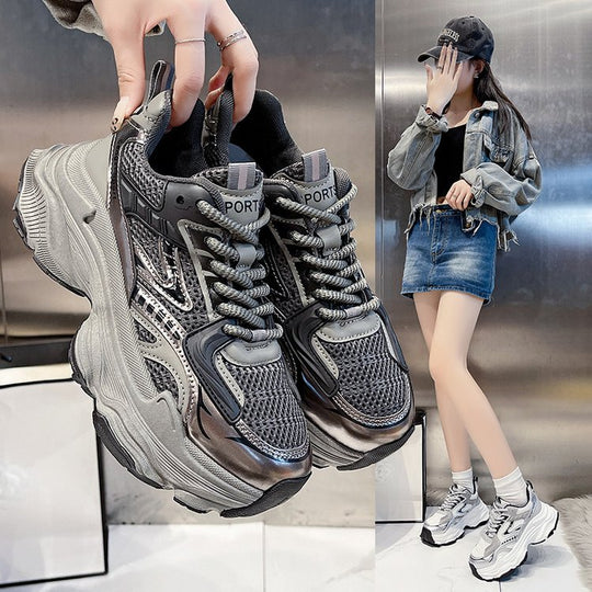 Damen Sportliche Sneakers mit stoßdämpfender Laufsohle und atmungsaktivem Obermaterial R&B