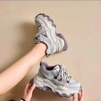Damen Trendige Chunky Sneakers mit doppelter Dämpfung und atmungsaktivem Mesh-Obermaterial