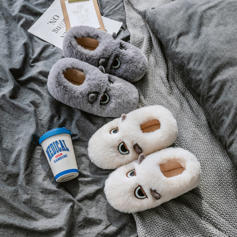 Damen Hausschuhe mit tierischem Motiv und weichem Fleece-Innenfutter R&B