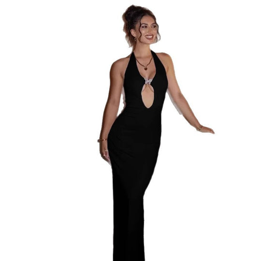 Damen Glamouröses Maxikleid mit extravaganten Cut-Out-Details R&B