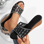 Damen modische Keilsandalen mit verziertem Riemen R&B