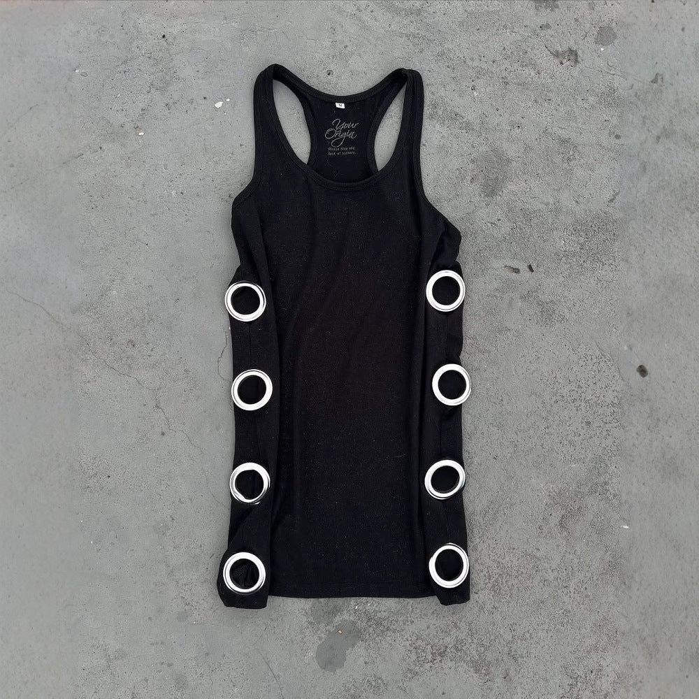 Damen Figurbetontes Minikleid mit metallischen Details R&B