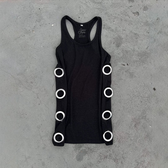 Damen Figurbetontes Minikleid mit metallischen Details R&B