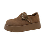 Damen Kuchenschuhe mit modischem Schnallen-Design und komfortabler Plateausohle R&B