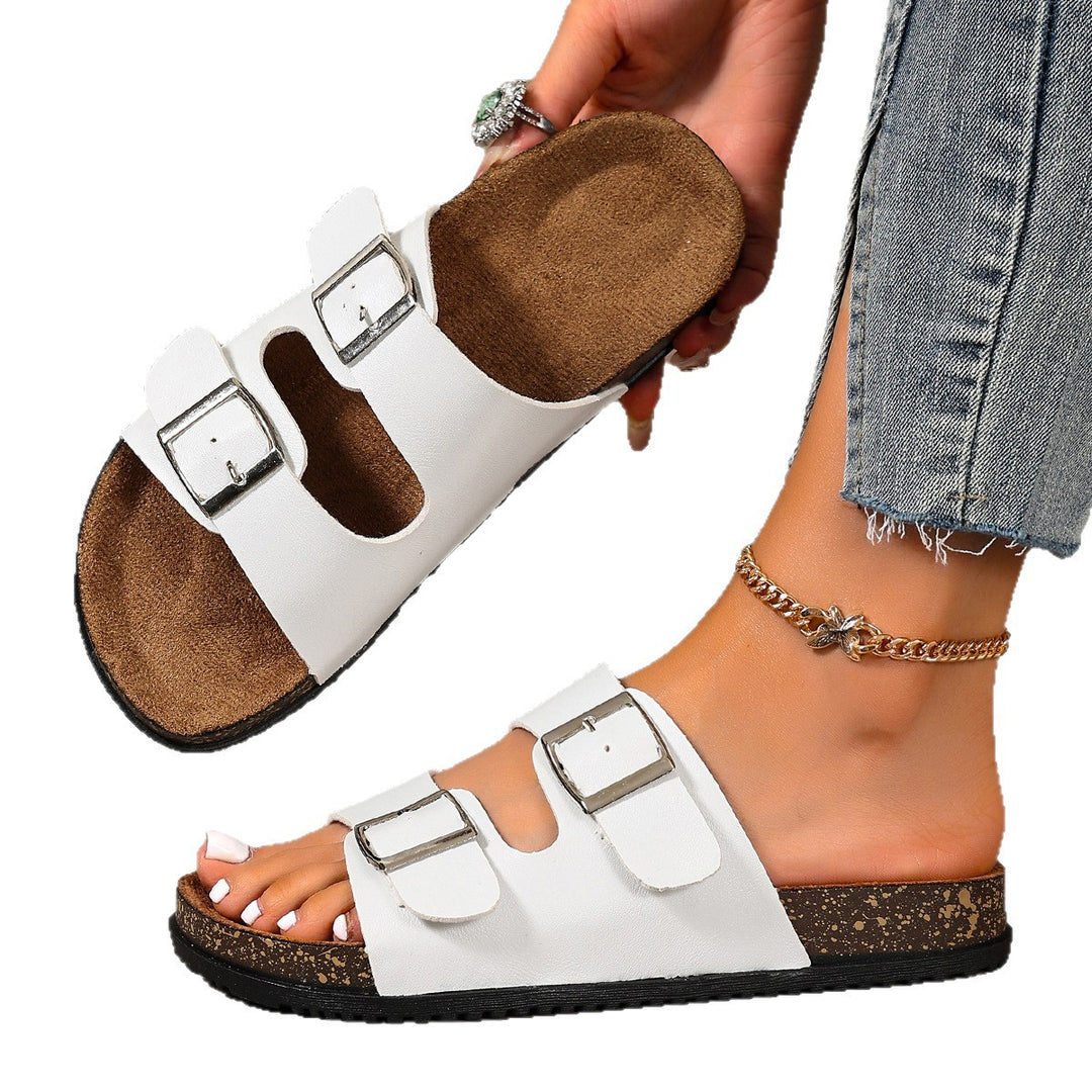 Damen bequeme Sandalen mit verstellbaren Schnallen R&B
