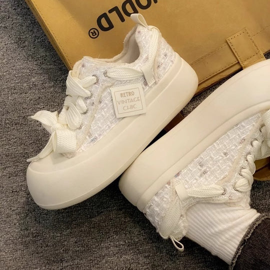 Damen Vintage Sport Sneakers mit komfortabler Gummisohle und weichem Obermaterial R&B