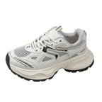 Damen sportliche Sneakers mit atmungsaktiver Mesh-Oberfläche und robustem Sohlenprofil R&B
