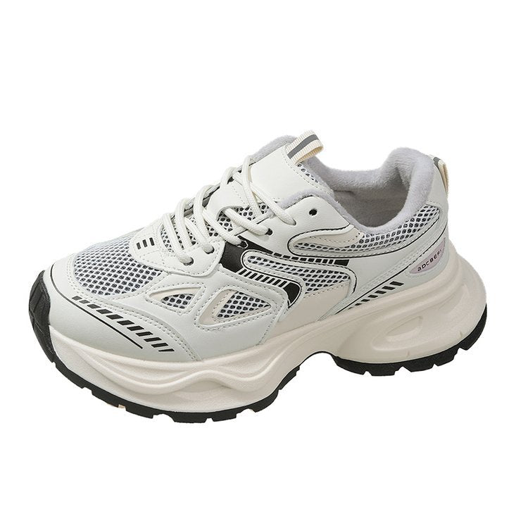 Damen sportliche Sneakers mit atmungsaktiver Mesh-Oberfläche und robustem Sohlenprofil R&B