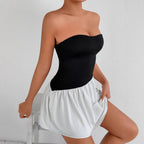 Damen Tailliertes Bandeau-Kleid mit schwingendem Rock