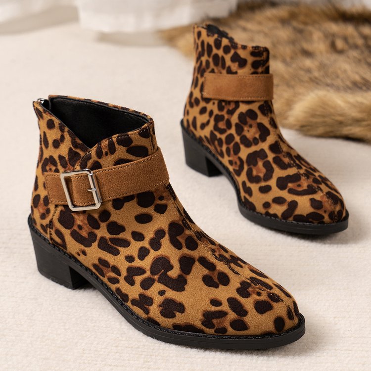 Damen Stiefeletten mit modischem Schnallen-Detail und komfortablem Blockabsatz R&B