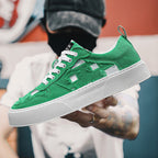 Damen Sportliche Canvas Sneaker mit modischem Used-Look R&B