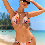 Damen Triangel-Bikini mit modischen Ringdetails R&B